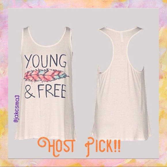 Fashionomics Tops - 🆑FINAL PRICE‼️YOUNG AND FREE RACERBACK TANK TOP